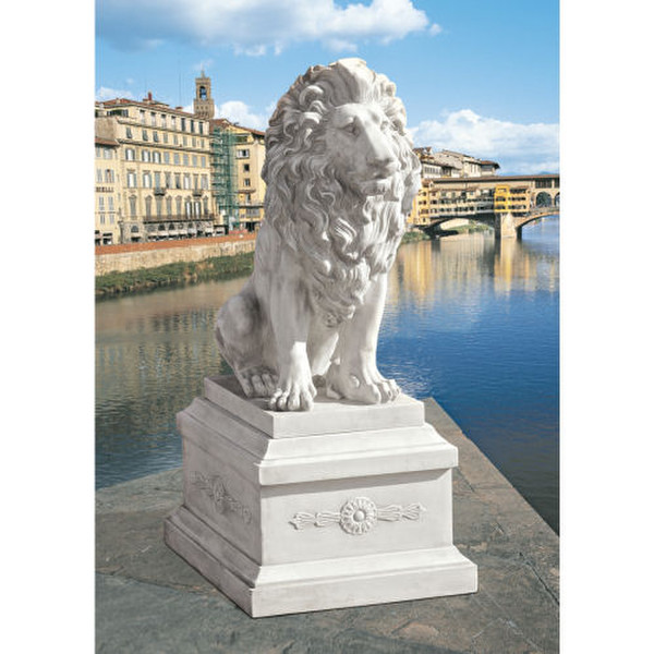 Lion Of Florence Sentinel Statue & Base
